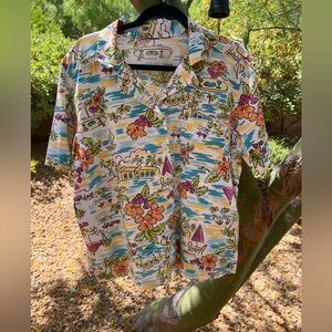 Retro Funky Hawaiian Button up Shirt